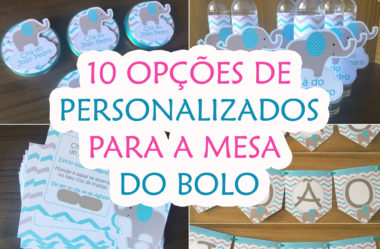 10 itens de Personalizados mais usados para a Mesa do Bolo em Festa Infantil